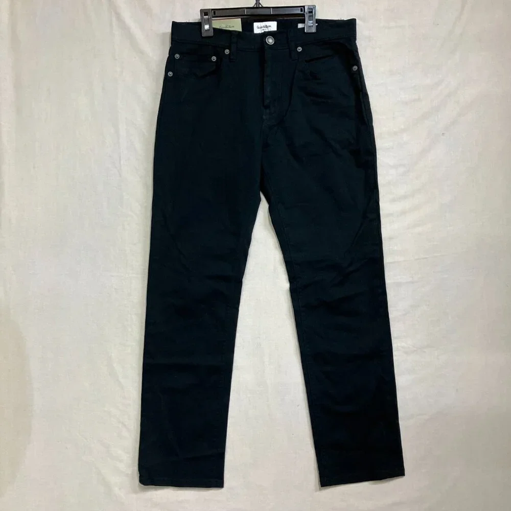 Goodfellow & Co Men's Ebony Standard Fit Ankle Tapered Slim Leg 5-Pocket Pants - Picture 4 of 16